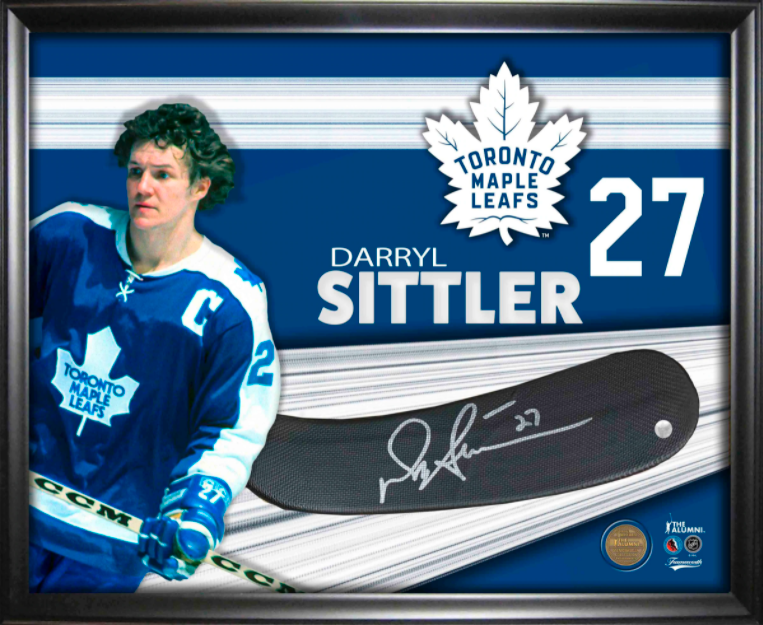 Darryl Sittler Signed Framed Toronto Maple Leafs Blue Jersey with