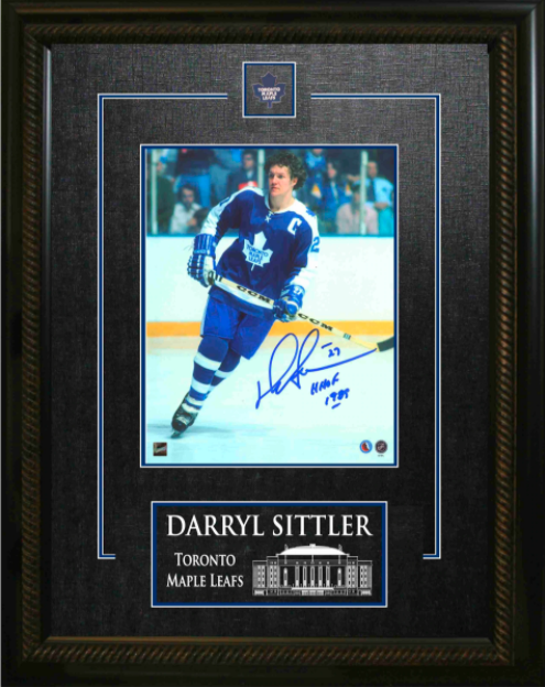 Facsimile Autographed Darryl Sittler Toronto Blue Reprint Laser