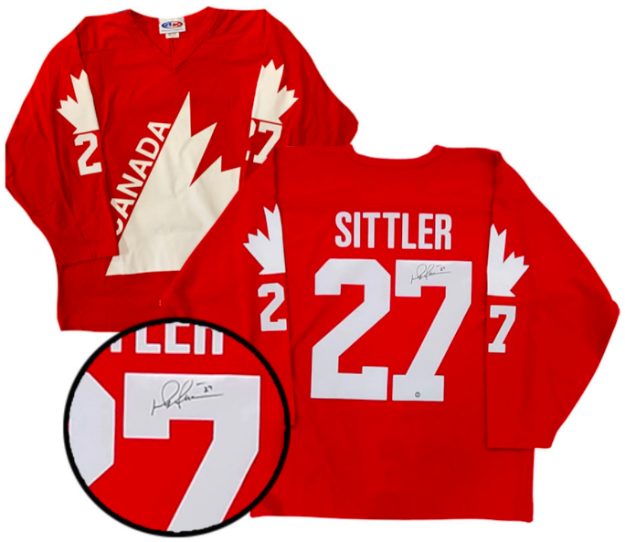 Darryl Sittler Signed Team Canada '76 Replica Red Jersey - NHL