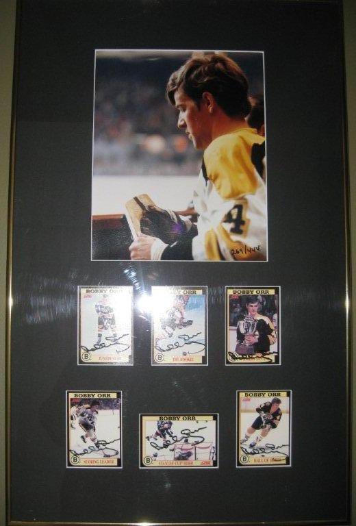 Bobby Orr Autographed Photo - Flying Goal 16x20 GREAT NORTH
