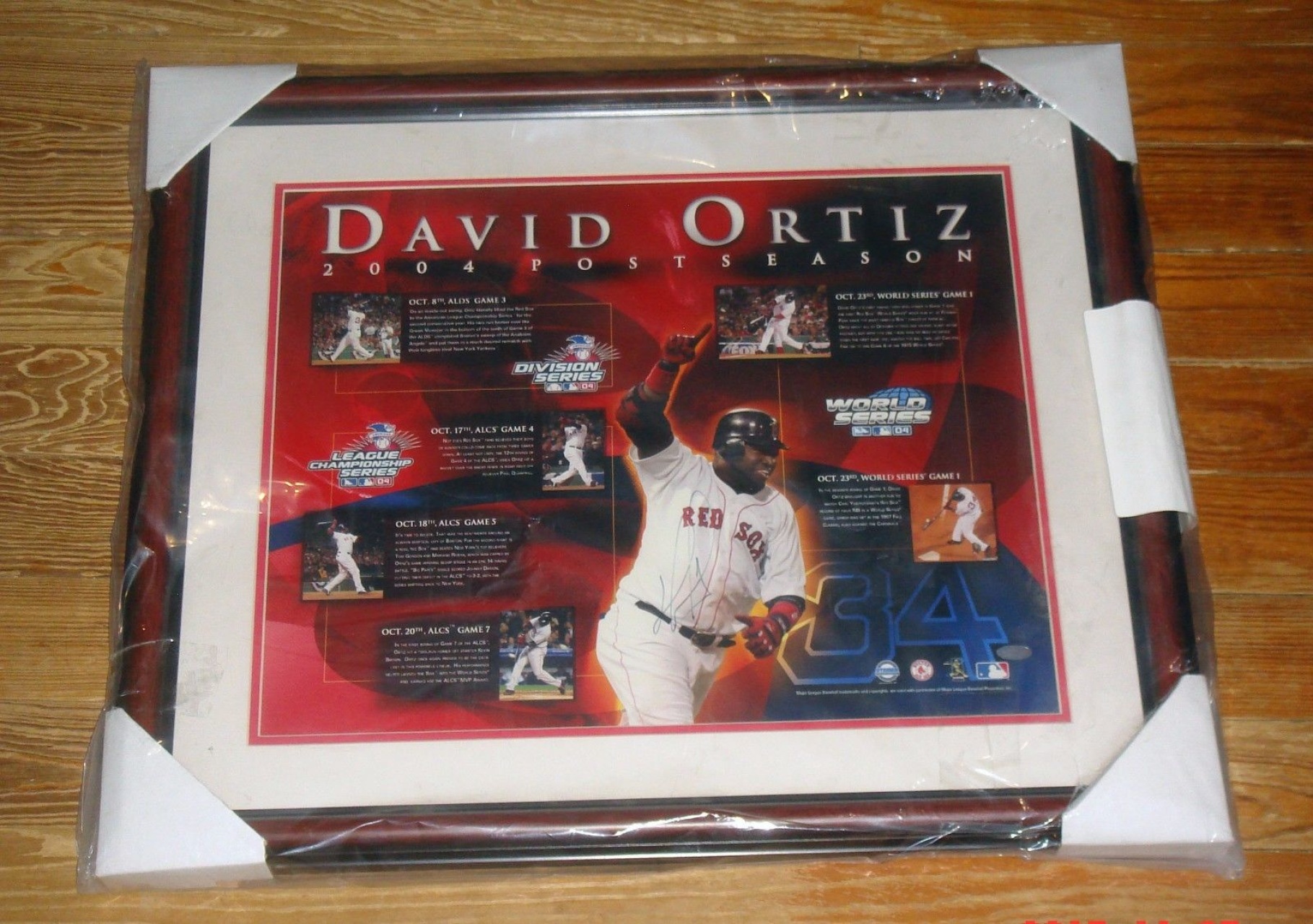Pedro Martinez & David Ortiz World Series Trophy Boston Red Sox 8 x 10  Baseball Photo - Dynasty Sports & Framing