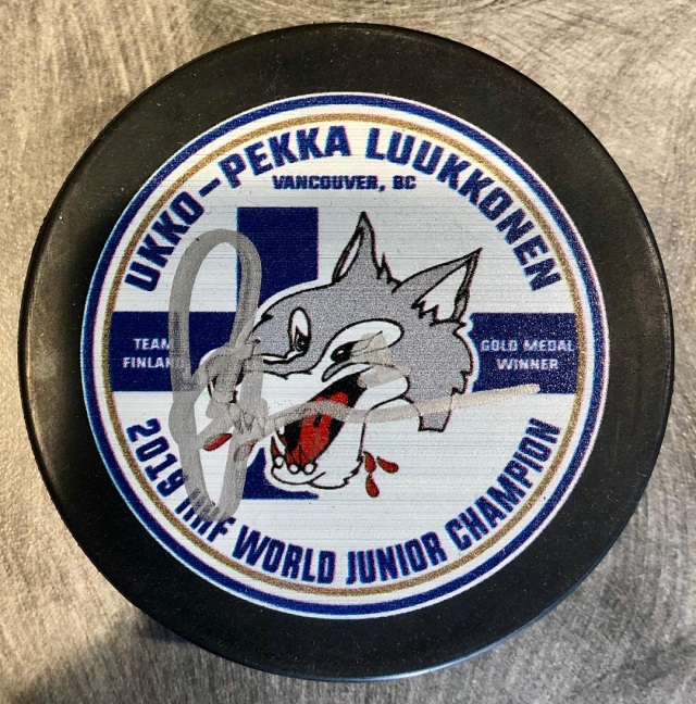 Ukko-Pekka Luukkonen Signed Puck
